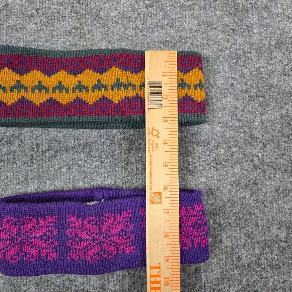 2 Handmade 100% Wool Women's‎ Headband by Mountain Ladies & Ewe USA Fair Isle